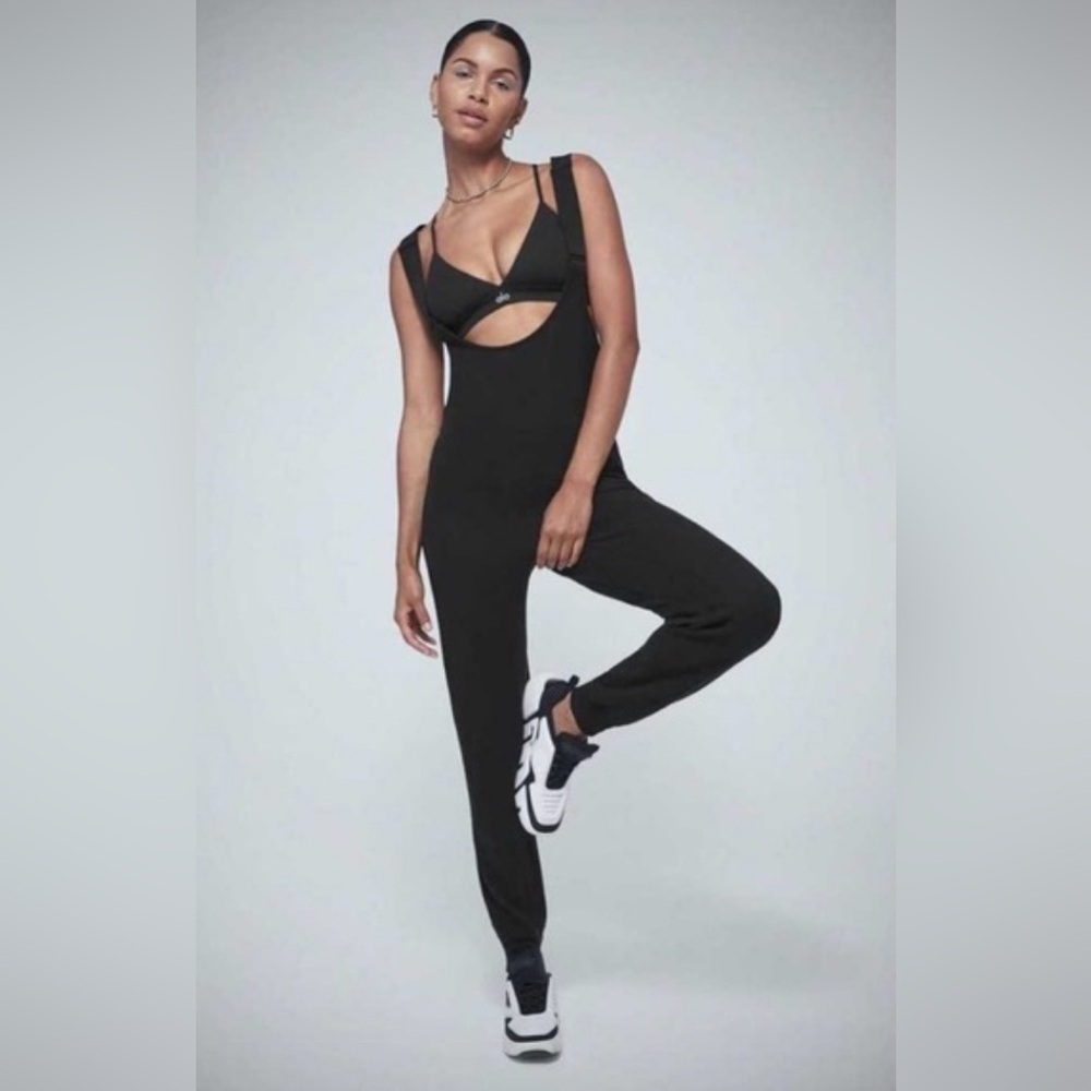 ALO Yoga Black Cutout Jumpsuit